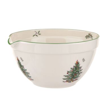 Christmas Tree 9" Mixing Bowl with Spout